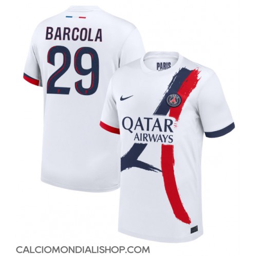 Maglie da calcio Paris Saint-Germain Bradley Barcola #29 Seconda Maglia 2024-25 Manica Corta